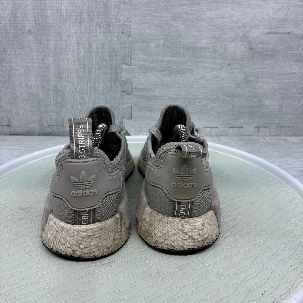 Adidas NMD R1 Sneakers Mens 8 Sesame Gray Mesh Athletic Running Shoes B76079